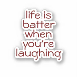 人生は笑うとき、美学より良い シール