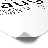 人生は笑う方が良い引用文アートプリント ポスター (角)