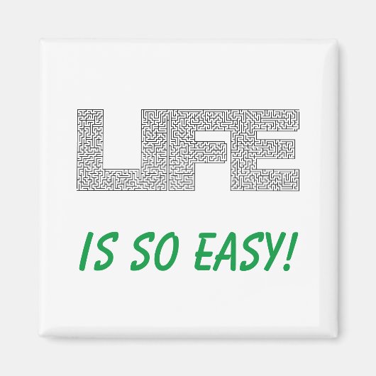 人生は簡単 マグネット (正面)