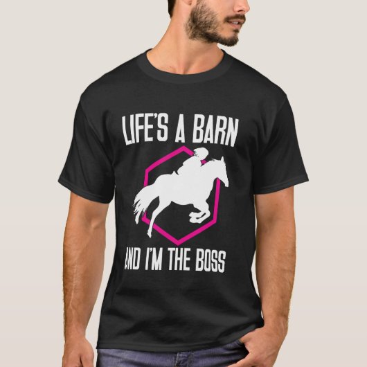 人生は納屋で私はボスホースママ Tシャツ (正面)