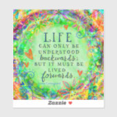 人生は紛らわしいボホかわいらしグリーンのインスピレーション シール (シート)