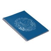 人生は素晴らし湖で – 白と青 ノートブック (右側)