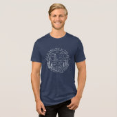 人生は素晴らし湖で – 白 トライブレンドＴシャツ (正面全面)