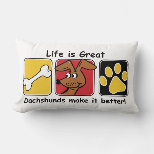 人生は素晴らし – ダッシュントより良くする ランバークッション (正面)