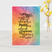 「人生は終わりではない」引用文 カード (黄色い花)