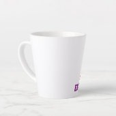 人生は経験 カフェラテマグ (左アングル)