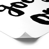 人生は続く |ブラシタイポグラフィポスター ポスター (角)