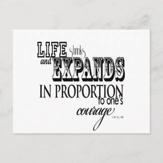 人生は縮んで拡大する…アナイスニン ポストカード