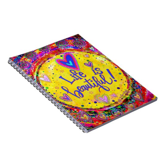 人生は美しいインスピレーションのおもしろい 感動的 ノートブック (右側)