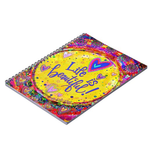 人生は美しいインスピレーションのおもしろい 感動的 ノートブック (左側)