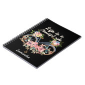 人生は美しいライド引用文春フローラ名 ノートブック (左側)