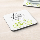 人生は美しいライムグリーン コースター (左側)
