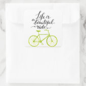 人生は美しいライムグリーン スクエアシール (バッグ)