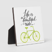 人生は美しいライムグリーン フォトプラーク (正面)