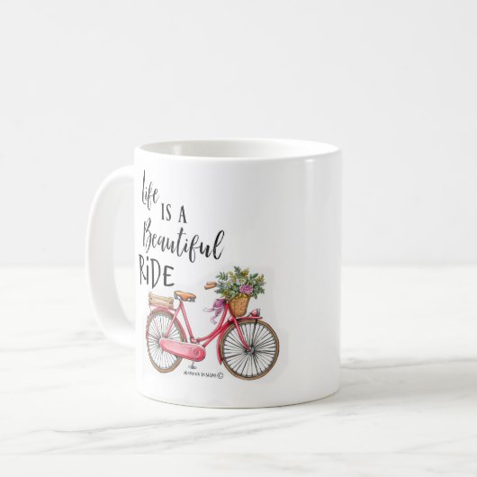 人生は美しい乗り物だ コーヒーマグカップ (正面左)