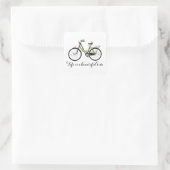 人生は美しい乗り物、ヴィンテージ自転車 スクエアシール (バッグ)