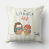 人生は美しい小さな出産の装飾用クッション クッション (正面)