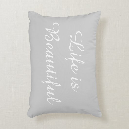 人生は美しい感動的引用文 アクセントクッション (正面(垂直))