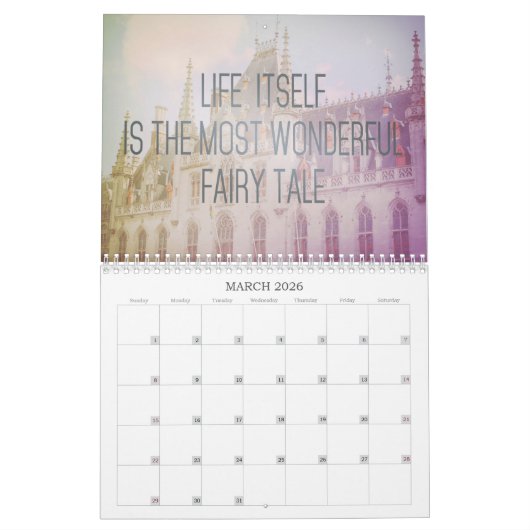 人生は美しい感動的 | パステル写真 カレンダー (3月 2026)