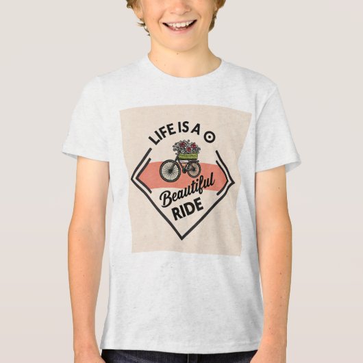 人生は美しい旅 トライブレンドTシャツ (正面)