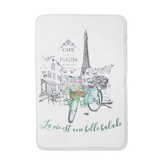 人生は美しい旅 バスマット (正面縦)