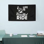 人生は美しい自転車だ 横断幕 (トレードショー)