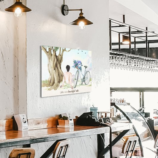 人生は美しい自転車のキャンバス印刷 キャンバスプリント