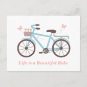 人生は美しい自転車引用文 ポストカード (正面)
