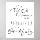 人生は美しい色の – 手で描かれたタイポグラフィ ポスター (正面)