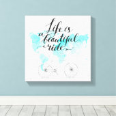 人生は美しい青 キャンバスプリント (インサイチュ (ウッドフロア))