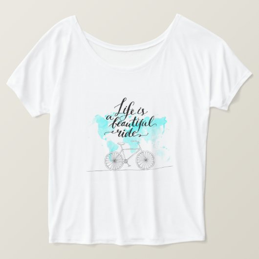 人生は美しい青 Tシャツ (デザイン正面)