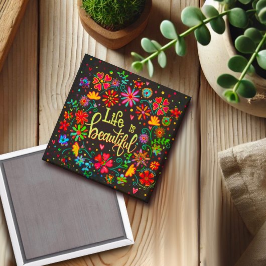 人生は美しい黒いフローラ吸光磁石 マグネット