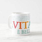 人生は美しい コーヒーマグカップ (正面左)
