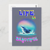 人生は美しい ヘルマヌス アフリカ 9月 クジラ ポストカード (正面/裏面)