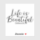 人生は美しい | 会社名ブログブランド シール (シート)