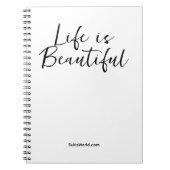 人生は美しい | 会社名ブログブランド ノートブック (正面)