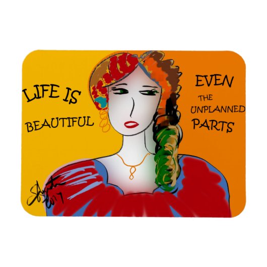 人生は美しい – 未計画の部分も マグネット (横)