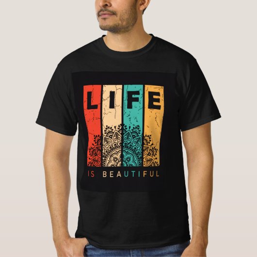 人生は美しい Tシャツ (正面)