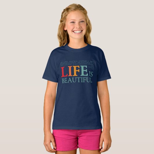 人生は美しい Tシャツ (正面フル)