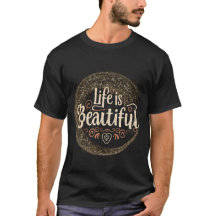 人生は美しいTシャツ