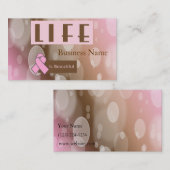 人生は美しく、乳がんを克服した 名刺 (正面/裏面)