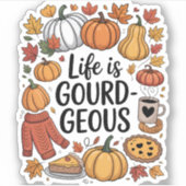 人生は美食秋 シール (正面)