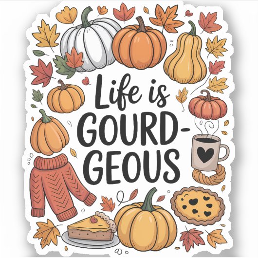 人生は美食秋 シール (正面)