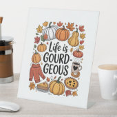 人生は美食秋 台座サイン (インサイチュ)