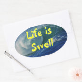 人生は膨張する 楕円形シール (封筒)