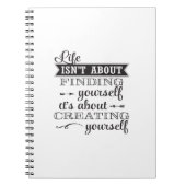 人生は自分を見つけることではない ノートブック (正面)