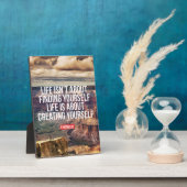 人生は自分自身を創造することだ フォトプラーク (側面)