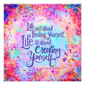 人生は自分自身を創造することだ フォトプリント            (正面)