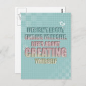 人生は自分自身を見つけることではない引用文 ポストカード (正面/裏面)