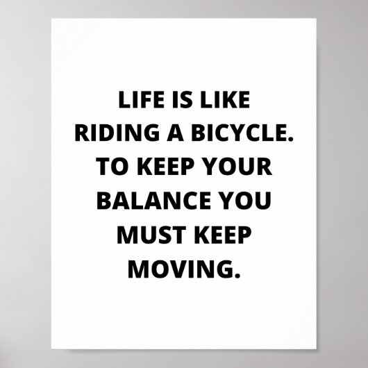 人生は自転車に乗るようなものだ。あなた保のために ポスター (正面)